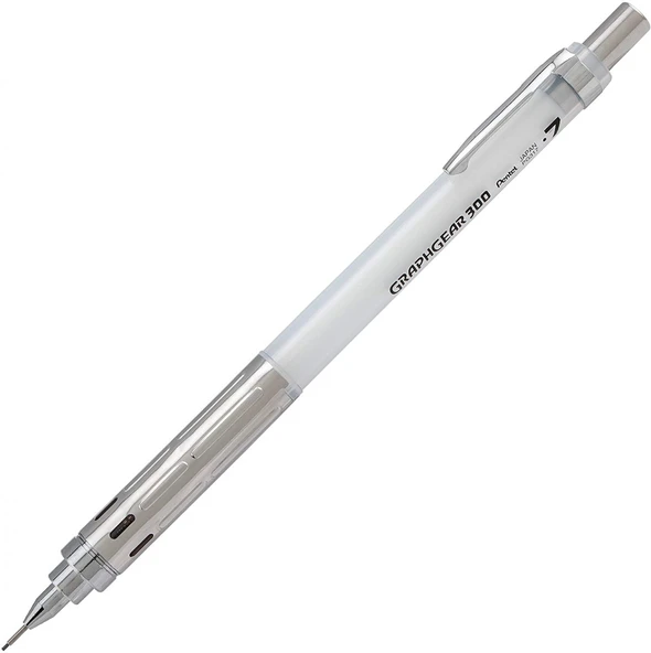 Pentel GraphGear 300 0.7 mm Mekanik Kurşun Kalem - Beyaz - Resim 2