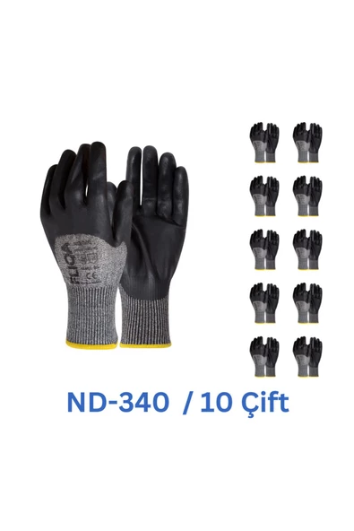 ND-340 Nitril D Kesilmez Eldiven - 10 Çift