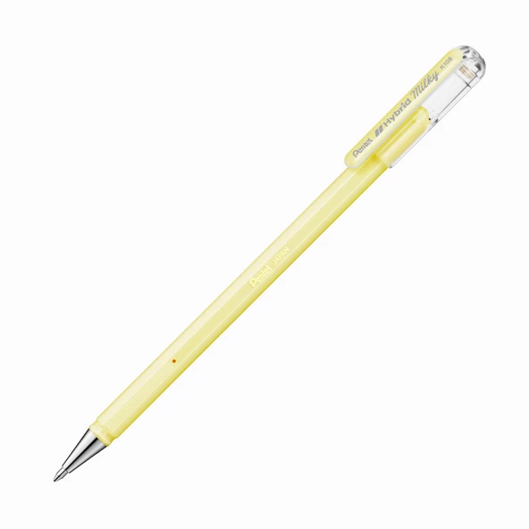 Pentel Hybrid Milky 0.8mm Jel Kalem - Pastel Sarı