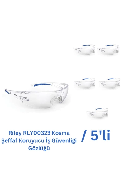 Riley RLY00323 Kosma Şeffaf Gözlük- 5 Adet