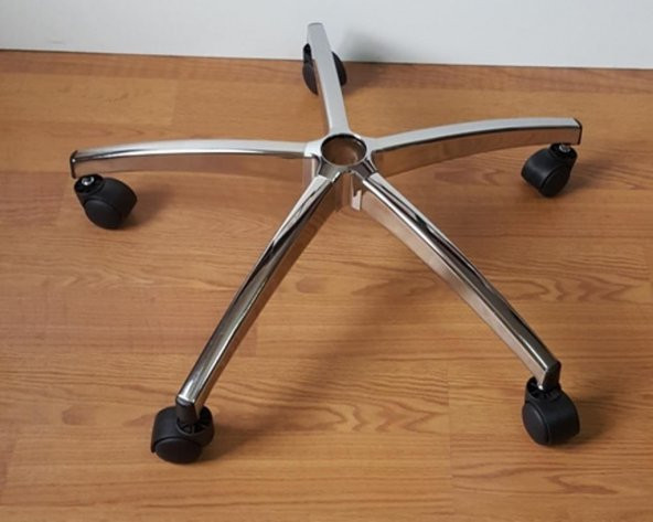 Oyuncu Koltuğu Krom Yıldız Ayak Çap 70 cm Tekerlekli 150 kg - 2
