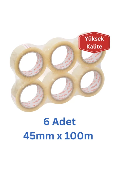 2011 Hotmelt Koli Bantı Şeffaf - 45mm X 100m - 6 Adet