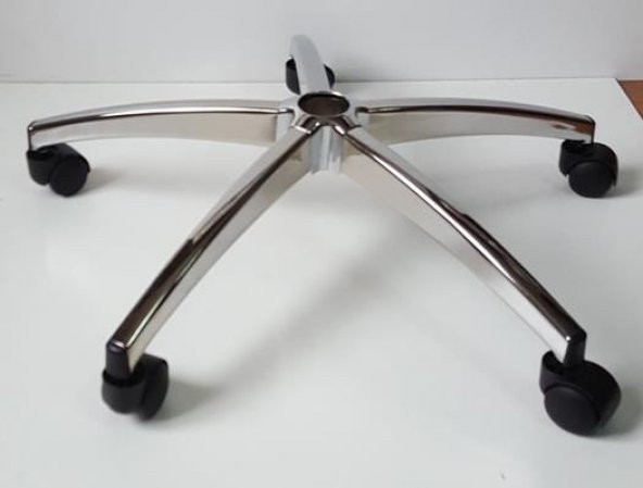 Oyuncu Koltuğu Krom Yıldız Ayağı Krom Pistonlu Çap 70 cm - 2