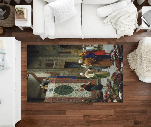 Dijital Baskılı Halı Tüccarı Desenli Halı