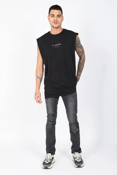 Erkek Straight Fit Fermuar Detaylı Jean Pantolon ürün görseli 1