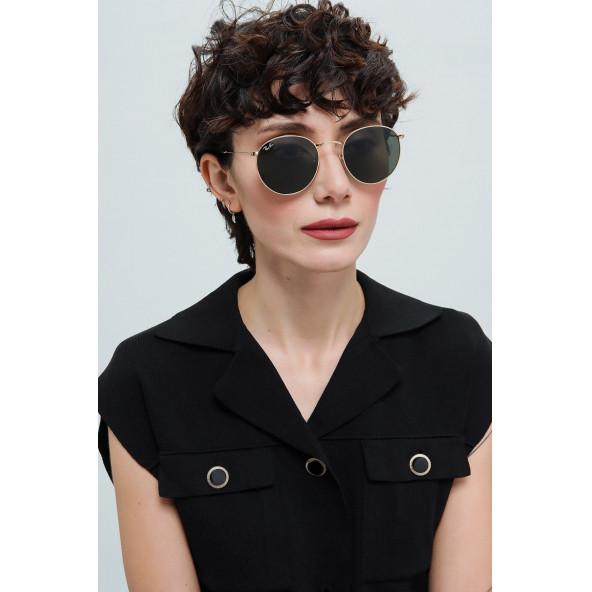 Ray-Ban RB3447 001 53 Round Metal Unisex Güneş Gözlüğü - 3