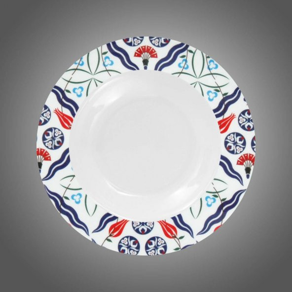 19 cm Melamin Çukur Tabak 12 Adet : Osmanlı