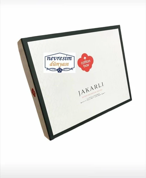 Cotton Box Çift Kişilik Jakarlı Saten Nevresim Takımı Dama Siyah - 4