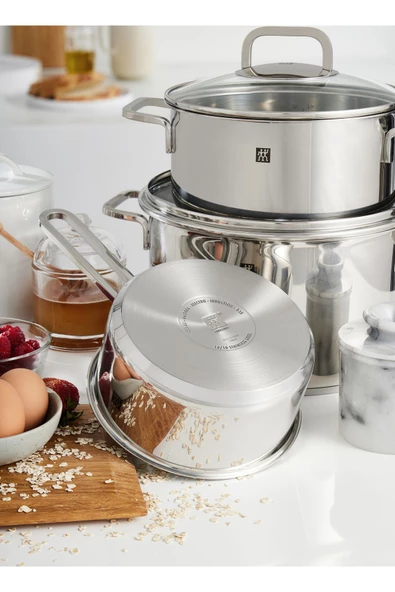 ZWILLING (650600000) QUADRO 5 PRC CELIK TENCERE SETI - Resim 4