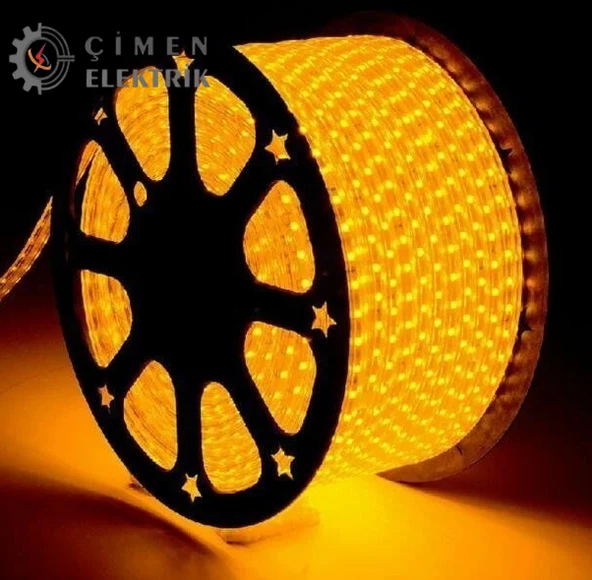 25 Metre NOAS YL41 1206 220V Dış Mekan 120 LED Hortum Led Amber Işık