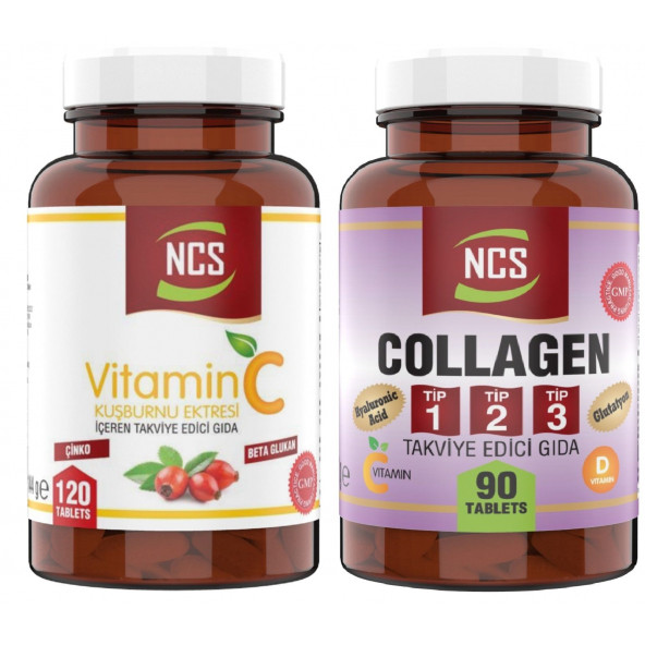 Ncs Hidrolize Collagen Tip 1-2-3 Glutatyon Vitamin D E 90 Tablet Vitamin C 1000 MG 120 Tablet
