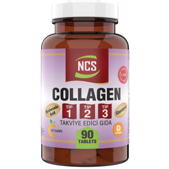 Ncs Hidrolize Collagen (kolajen) Type (tip) 1-2-3 Hyaluronic Acid Vitamin C Glutatyon 90 Tablet