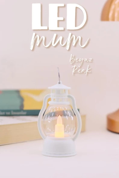 Led Mum Mini Kamp Tipi 1 Adet Pil Dahil Dumansız Alev Ledli  Dekor Işığı Beyaz PT430 - 2