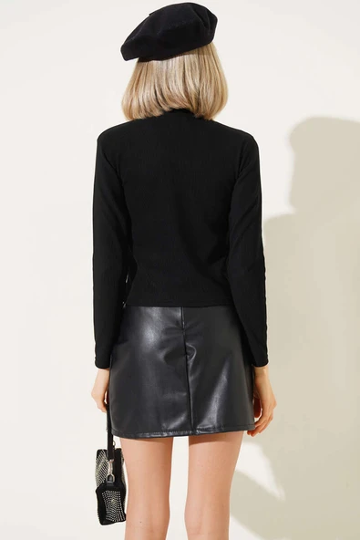 Sıra Taşlı Kaşkorse Body Siyah - Resim 3