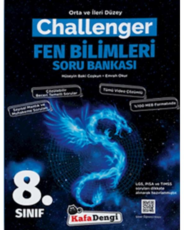 Kafadengi Yayınları 8.Sınıf Challenger Fen Bilimleri Soru Bankası (Tümü Video Çözümlü)