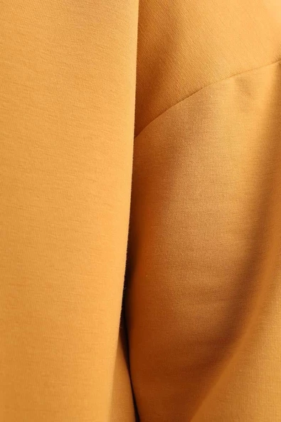 Hardal-Fermuarlı Sweat Hırka - 5