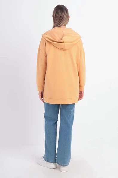 Soft Sarı-Fermuarlı Sweat Hırka - 4