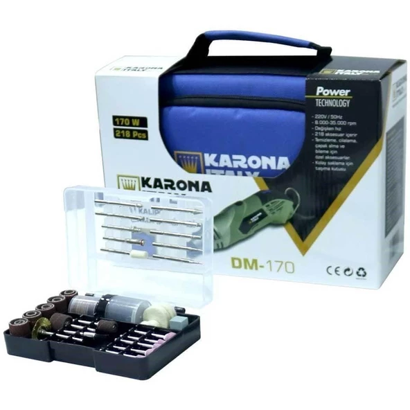 KARONA ELK GRAVÜR SETİ 218 PARÇA 170W  DM-170