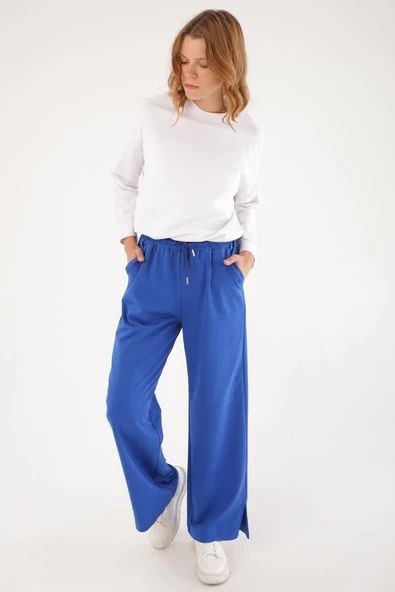 Saks-Paçası Yırtmaçlı Eşofman Altı - Resim 5