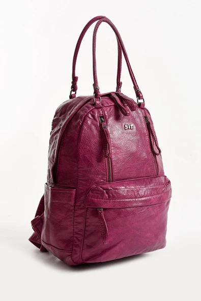 571 collections Suni Deri Sırt Çantası Mor (Model: 571-11-12J) - 4
