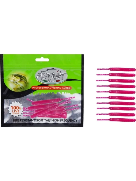 Captain Mutant 3513 Serpentine 4,5 cm Aromalı Lrf Silikon Suni Yem 10'lu Paket - Levrek Lrf Yemi C:310