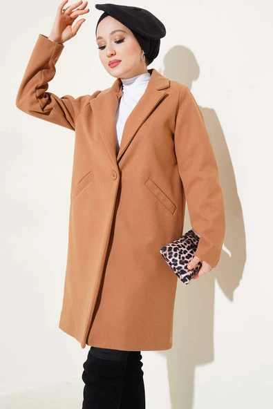 İçi Astarlı Kaşe Kaban Taba - Resim 2