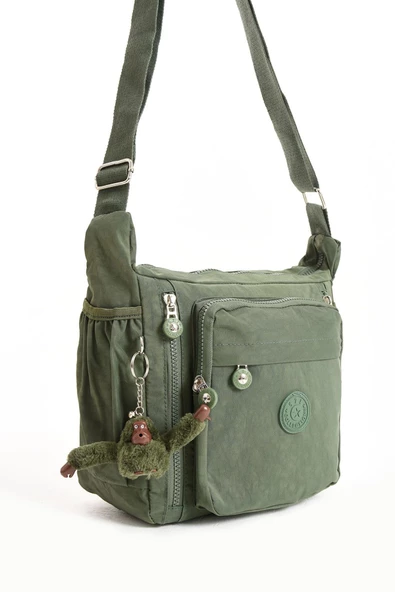 571 collections Çapraz Askılı Ultra Hafif Çok Cepli Bayan Omuz Çantası Yeşil (Model: 571-6M) - Resim 4