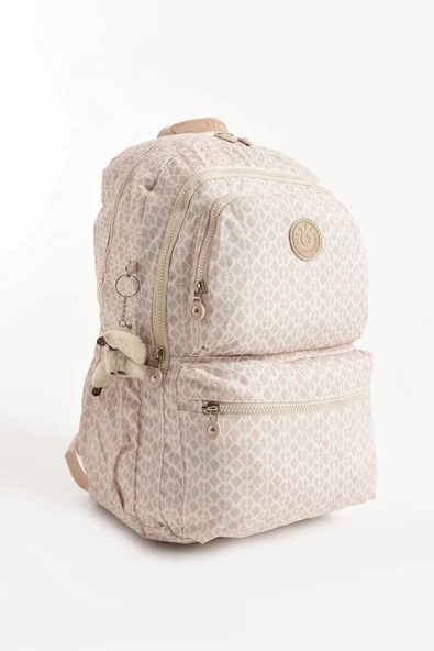 571 collections Ultra Hafif Sırt Çantası Okul Seyahat Unisex Desenli Krem (Model: 571-1C) - 4