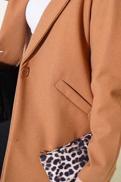 İçi Astarlı Kaşe Kaban Taba - Resim 4