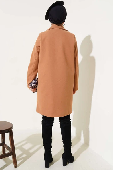 İçi Astarlı Kaşe Kaban Taba - Resim 3