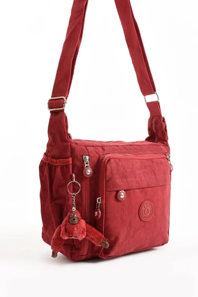 571 collections Çapraz Askılı Ultra Hafif Çok Cepli Bayan Omuz Çantası Kırmızı (Model: 571-6M) - 4