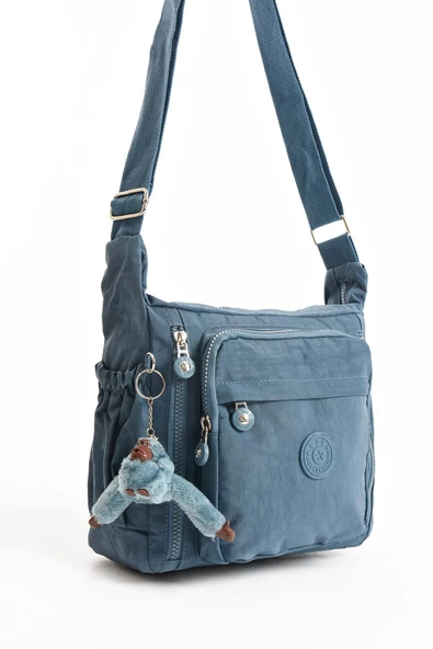 571 collections Çapraz Askılı Ultra Hafif Çok Cepli Bayan Omuz Çantası Mavi (Model: 571-6M) - 4