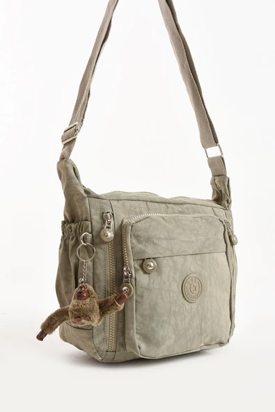 571 collections Çapraz Askılı Ultra Hafif Çok Cepli Bayan Omuz Çantası Vizon (Model: 571-6M) - Resim 4