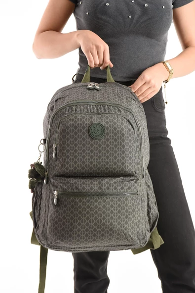 571 collections Ultra Hafif Sırt Çantası Okul Seyahat Unisex Desenli Yeşil (Model: 571-1C) - 3