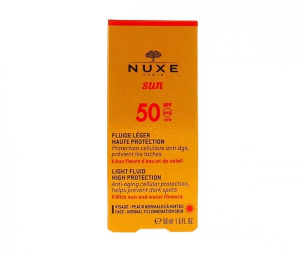 Nuxe Sun Light Fluid High Protection Spf 50 - Güneş Kremi 50 ml
