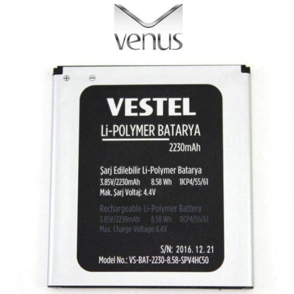 Vestel Venus E3 Batarya Pil Orjinal - 1