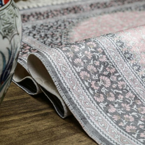 Lüks İpek Ahu Seccade Pembe 70x117 cm - 550 gr - 3