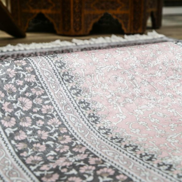 Lüks İpek Ahu Seccade Pembe 70x117 cm - 550 gr - 4