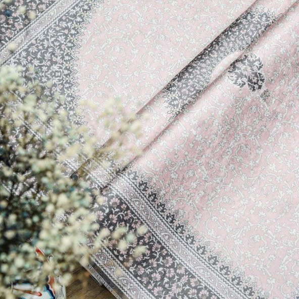 Lüks İpek Ahu Seccade Pembe 70x117 cm - 550 gr - 5
