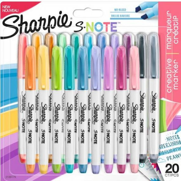 Sharpie Fosforlu Kalem Snote Çok İşlevli Karışık 20 Li Bls - 2