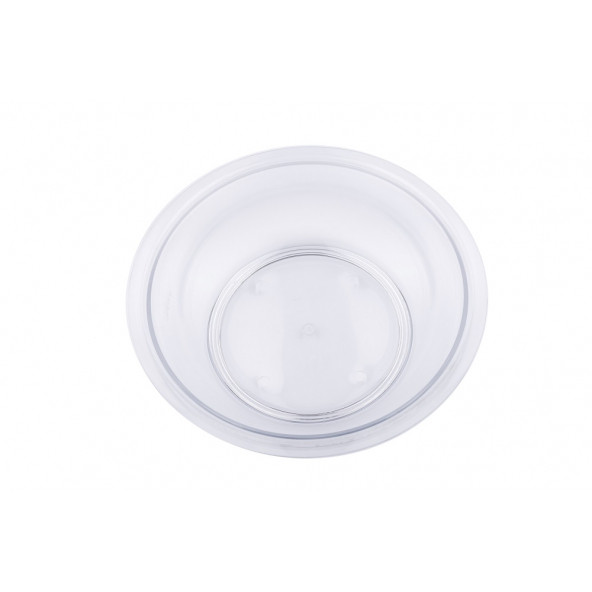 Şeffaf Yuvarlak PE Plastik Tabak - 3