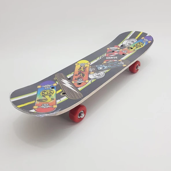 4 Tekerli Desenli Ahşap Kaykay 59 Cm. - Kaykaylar - 2