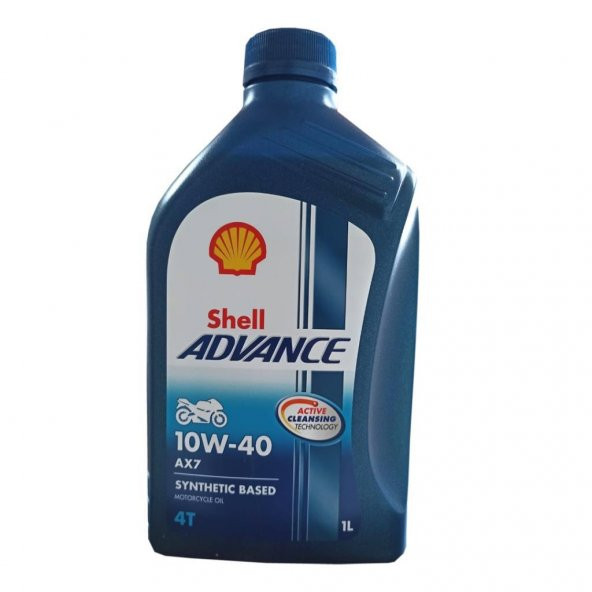 Shell Advance AX7 4T 10W-40 1 Lt - 4 Zamanlı Motosiklet Motor Yağı
