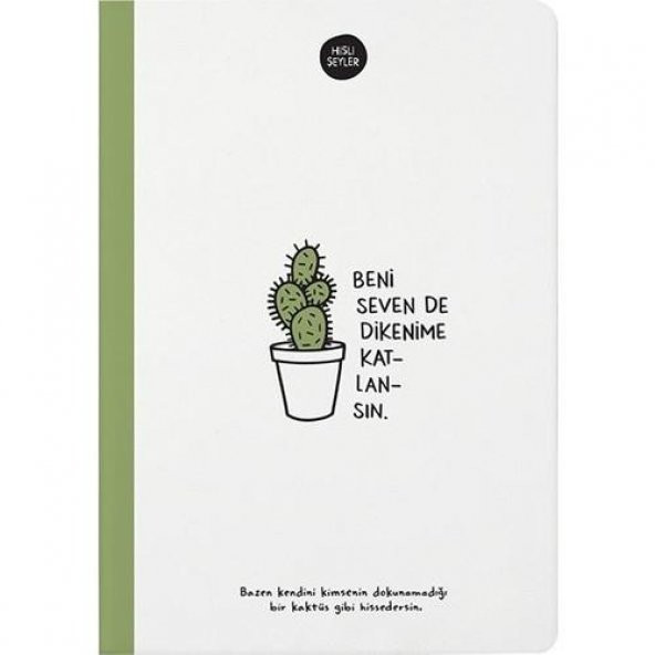Keskin Color Sert Kap.Ciltili Defter Hisli Şeyler 14x20 64 YP Çizgili Beni Seven Dikenime Katlansın