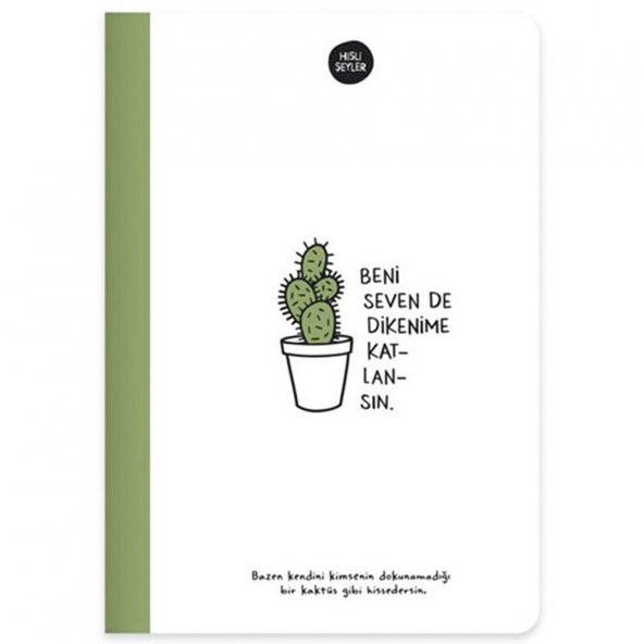 Keskin Color Sert Kap.Ciltili Defter Hisli Şeyler 14x20 64 YP Çizgili Beni Seven Dikenime Katlansın - 4