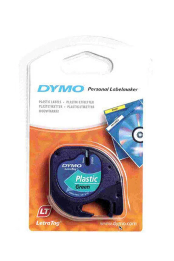 Dymo Letratag Şerit Plastik 12MM x 4 Metre Yeşil