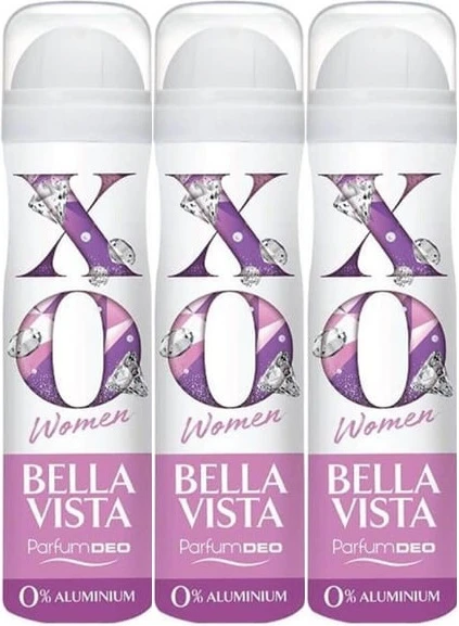XO Deodorant 150ML Women-Kadın Bella Vista (3 Lü Set)