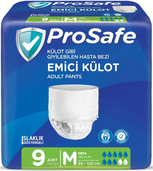 Prosafe Emici Külot Hasta Bezi Orta-Medium 18 Adet (2PK*9) - 2