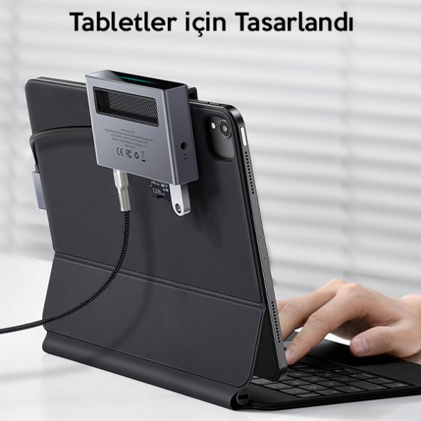 Baseus Magic Çok Fonksiyonlu Klipsli Type-C HUB 6in1 (USB3.0+SD+TF+HDMI+Type-C+3.5mm) Adaptör Çoklay - 3