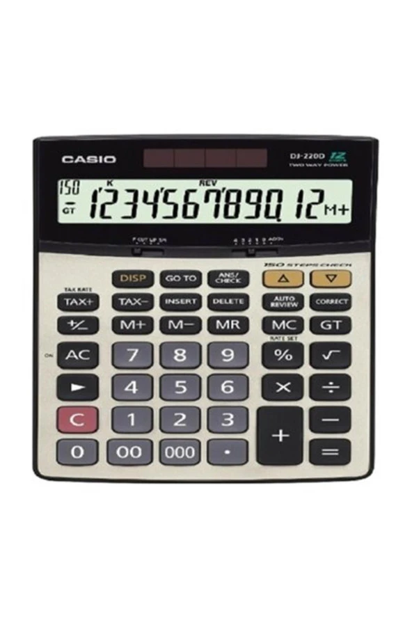 Casio Hesap Makinası Masa Üstü 12 Hane Check Control DJ-220D Plus